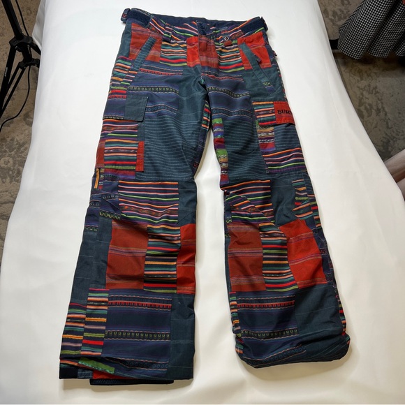 Burton Snowboard Boys DryRide Exile Cargo Pants Insulated MEDIUM 10/12 Mulitcol - Picture 12 of 13